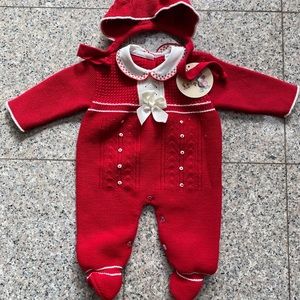 Glory Bebe onesie red 6 months NWT